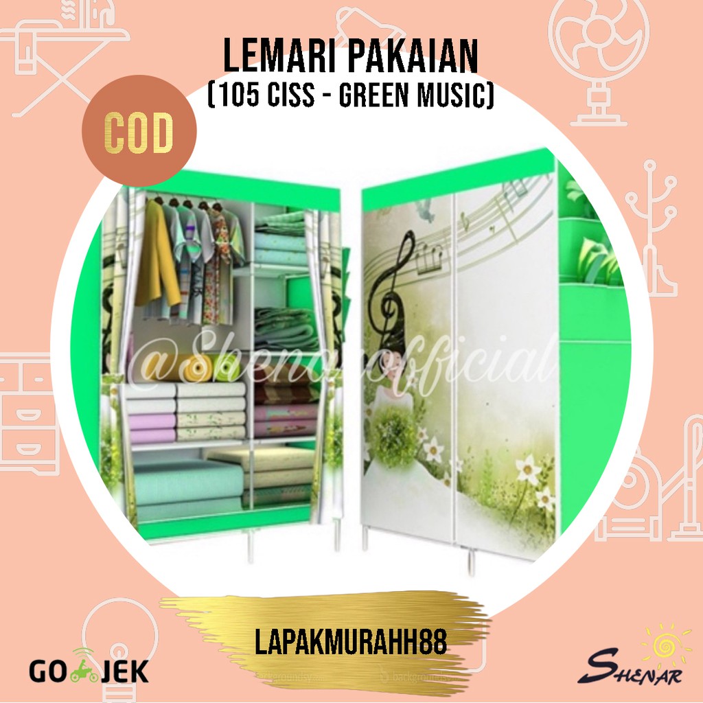 LEMARI PAKAIAN / LEMARI BAJU / RAK BAJU / LEMARI SERBAGUNA PORTABLE 105 CISS, LAPAKMURAHH88