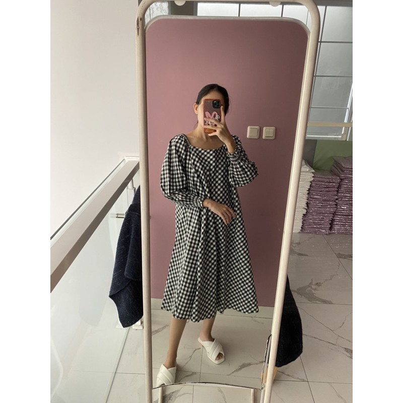 LKJ1920 disniy boho dress plaid