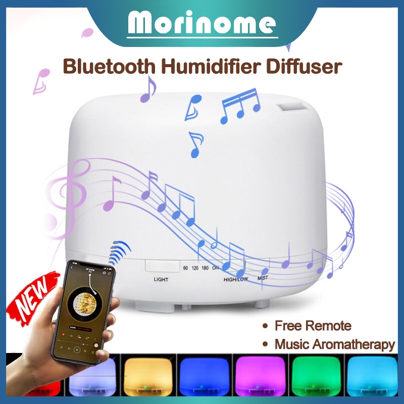 Bluetooth Humidifier diffuser aromaterapi Speaker Music Aromaterapi Difuser Model Pecah Dengan 500ML FREE Remote (garansi toko)-Bluetooth(D)