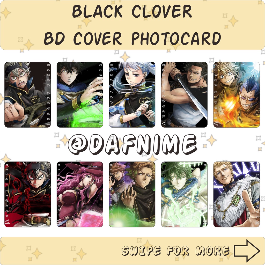 BLACK CLOVER BD COVER EDITION PHOTOCARD ANIME