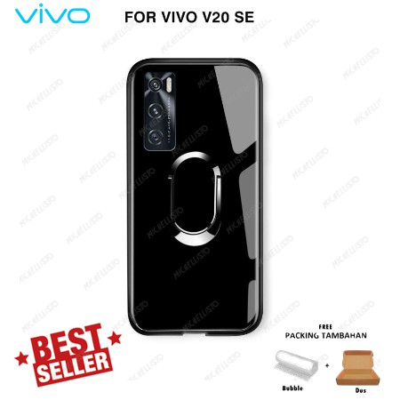 Glass Case RING Magnetic Vivo V20 SE Backdoor Tempered Miror luxury
