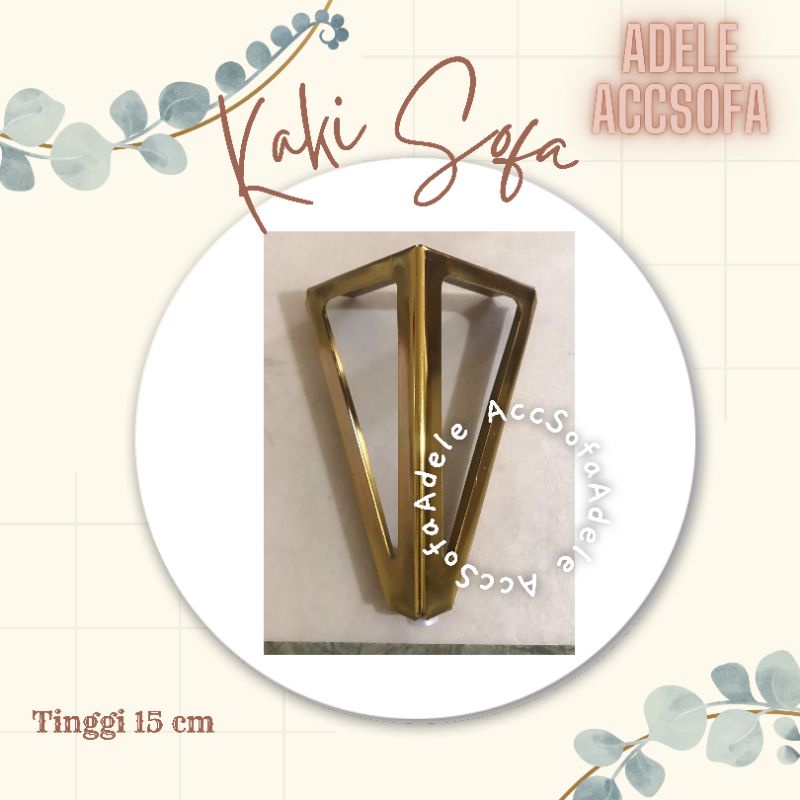 Kaki sofa retro 15cm Gold IMPORT
