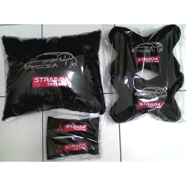 Aksesoris variasi interior Bantal mobil Mitsubishi Strada Triton carset 3 i 1