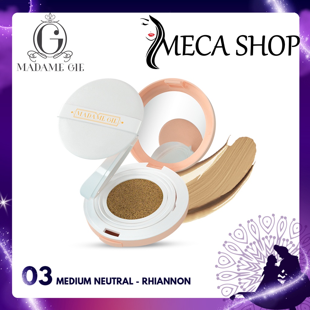 Madame Gie Magic Mini BB Face Cushion - SPF 33 PA++ Dewy Finish Foundation Tidak Menyumbat Pori-Pori