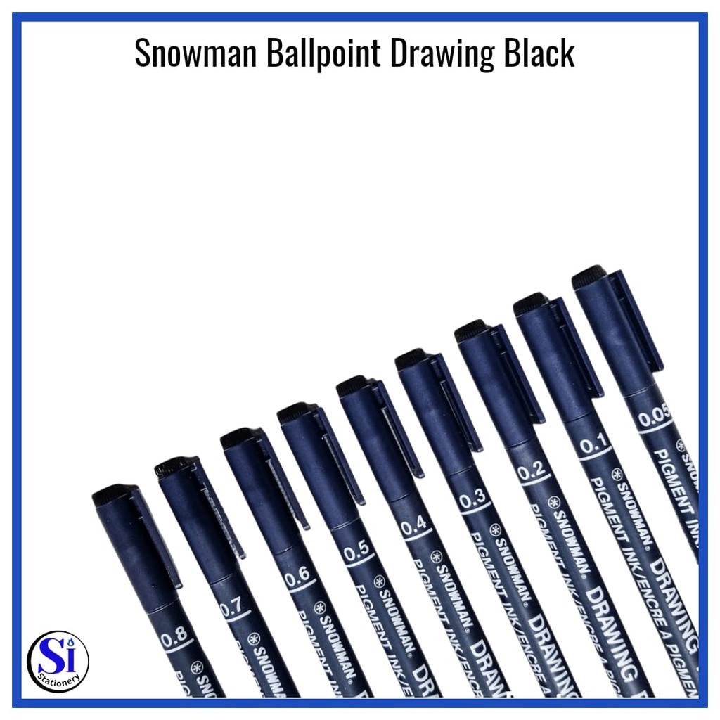 

Drawing Pen SNOWMAN FT 700 Black/Pen Gambar Snowman Hitam Satuan