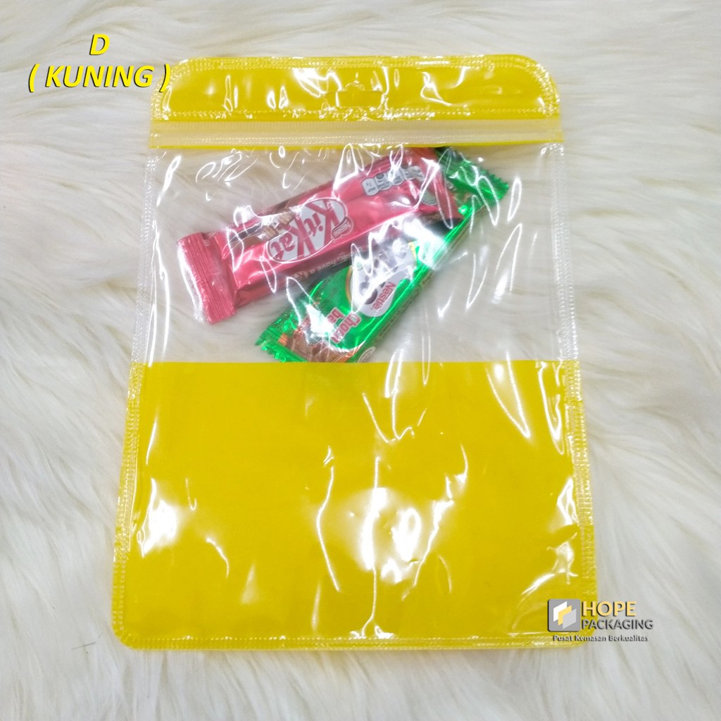 [ISI 10 pcs ] Packing Polybag no 2  Clip 18 x 15 CM polos berwarna plastik untuk aksesoris candy