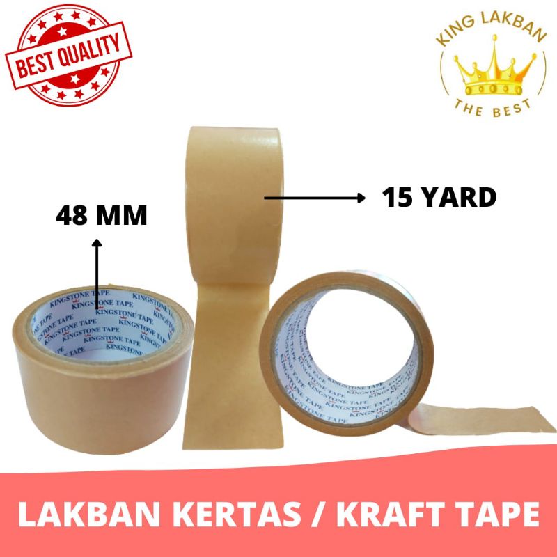 

Lakban Kertas Kraft Tape 48mm 15 yard Lakban Termurah dan Terlengkap