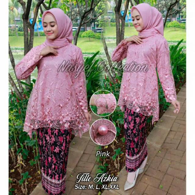 KEBAYA TILLE AZKIA - TILLE MUTIARA - BAJU KEBAYA TILLE AZKIA - KEBAYA MODERN - BAJU PESTA & WISUDA