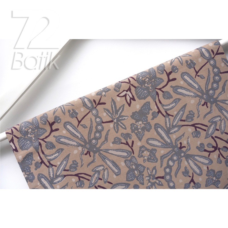 KAIN BATIK KATUN Premium Motif Capung Warna Putih Tulang Cream Krem Kream 726791 Cap 72 Jarik Jarit Samping Kebat Panjang Batik Katun Modern Premium Bahan Seragam Batik Pernikahan Kantor Keluarga Murah Kamen Jadi Batik Bali Lembaran