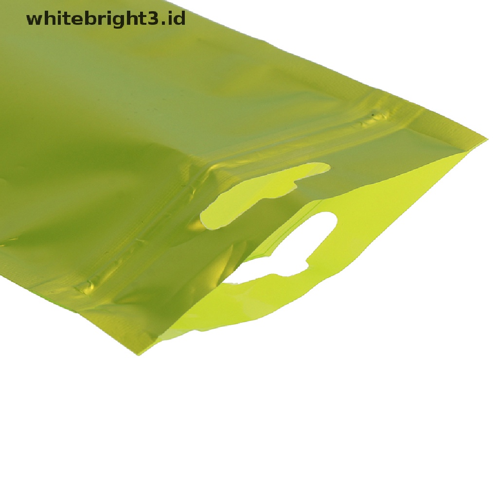 (whitebright3.id) 20pcs / Set Kantong Makanan Bahan Aluminum Foil Dengan Zip Lock