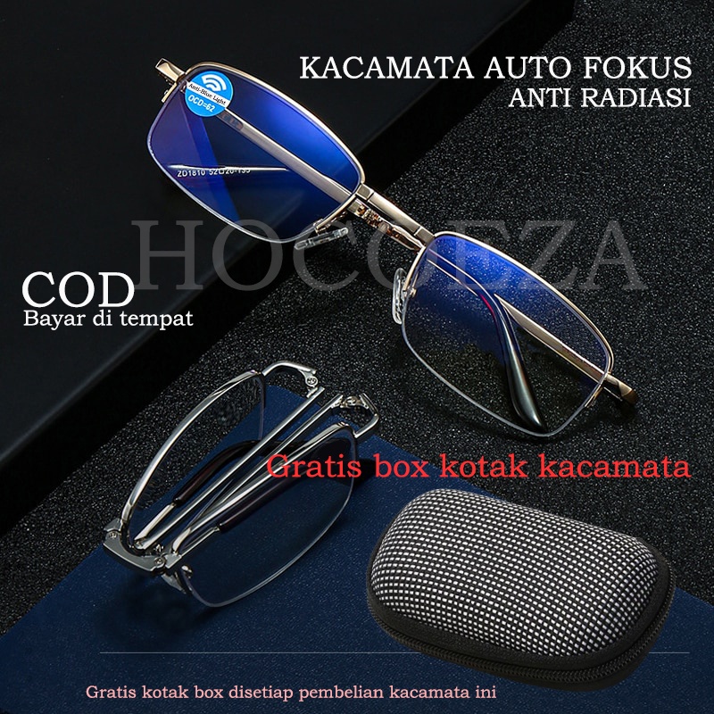 KACAMATA BACA AUTO FOCUS PLUS ANTI RADEIASI FRAME KACAMATA RABUN DEKAT PLUS MODIS UNISEX PRIA WANITA OVAL / KOTAK ORIGINAL VA92