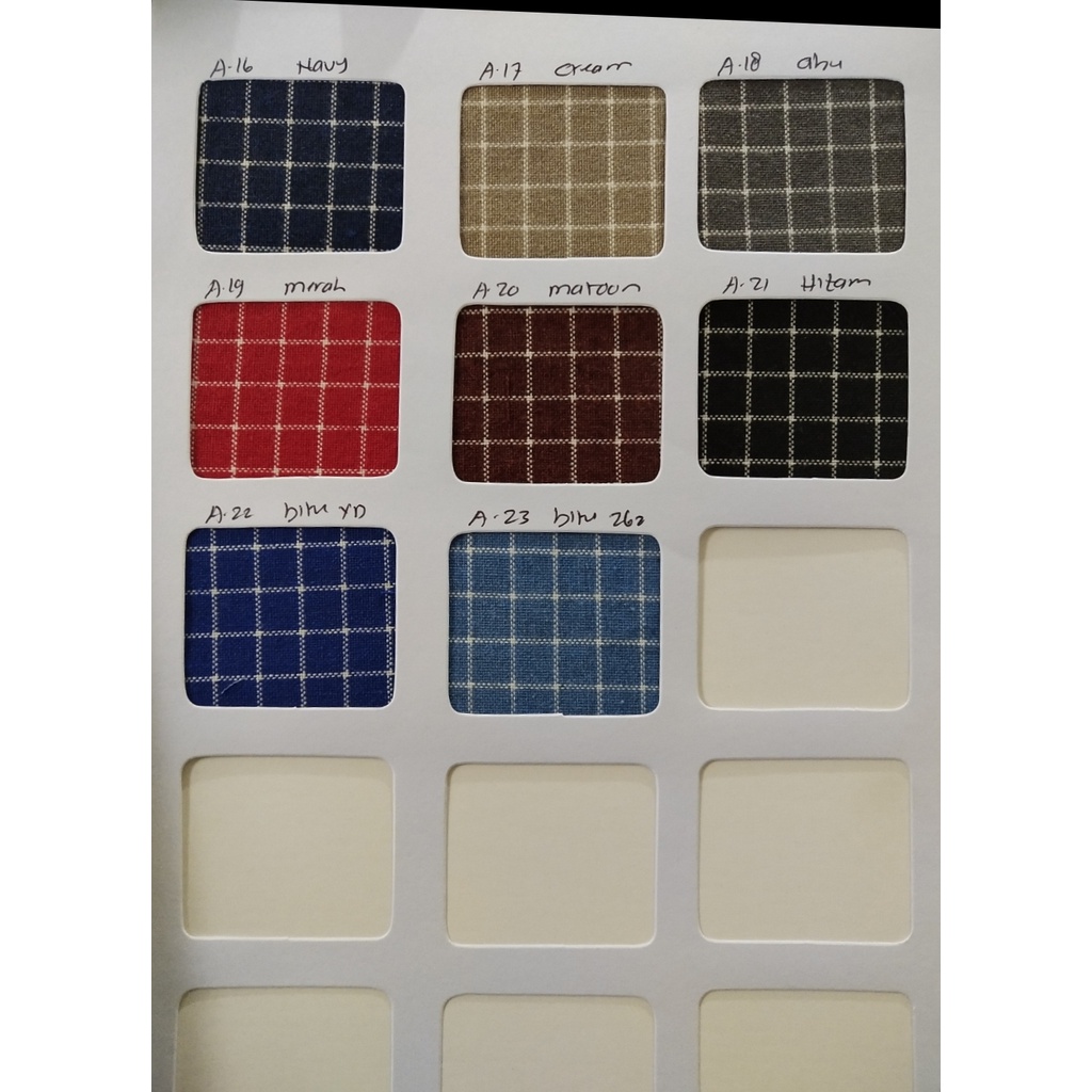 Oxford kotak 1 yard isi 100 yard