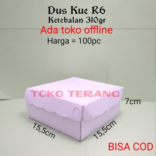 

Dos Kue R6 / Kardus Kue putih / dus jajan isi 100pc