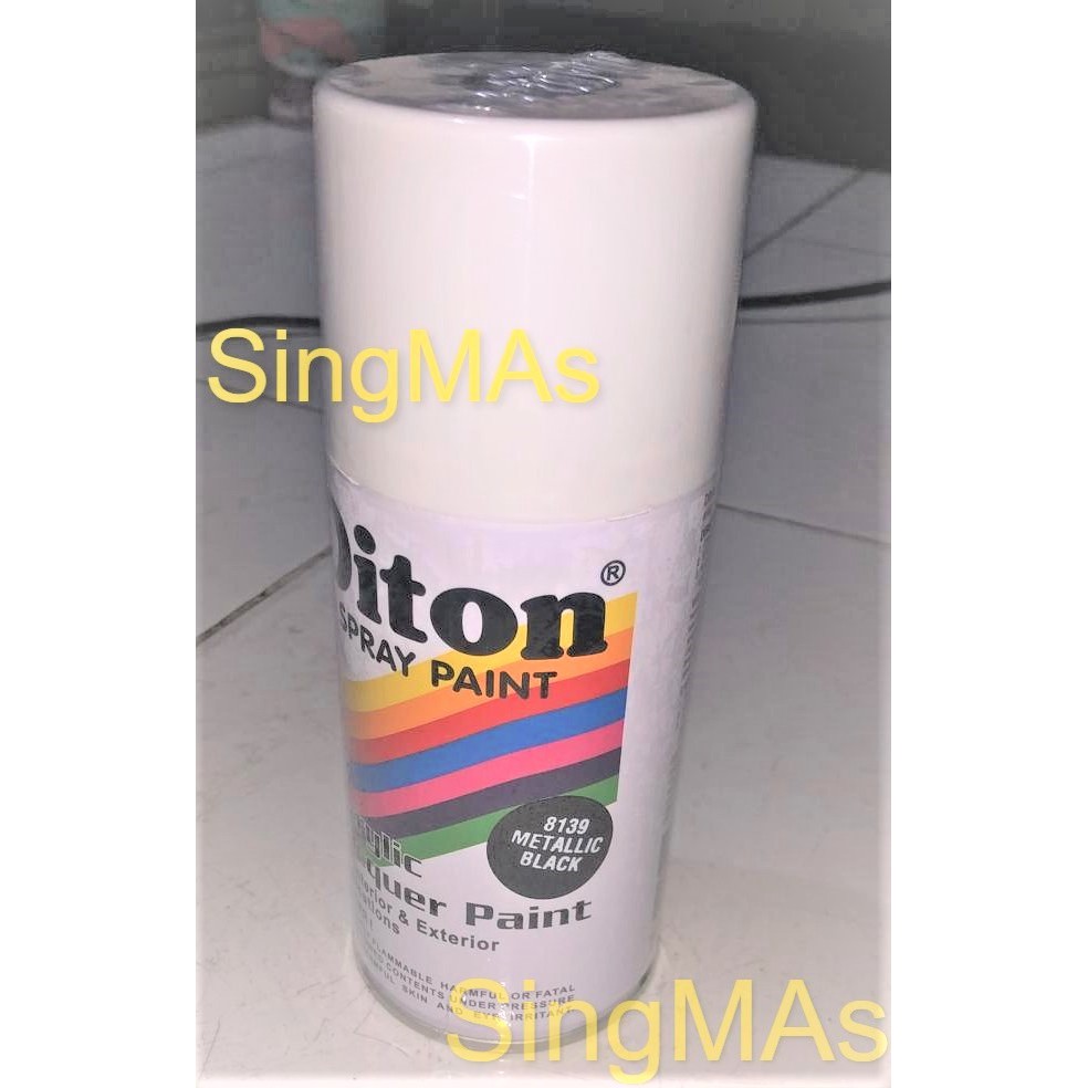 DITON 8139 METALLIC BLACK 300cc HITAM METALIK Cat Semprot Pilok Pylox Pilox Pylok