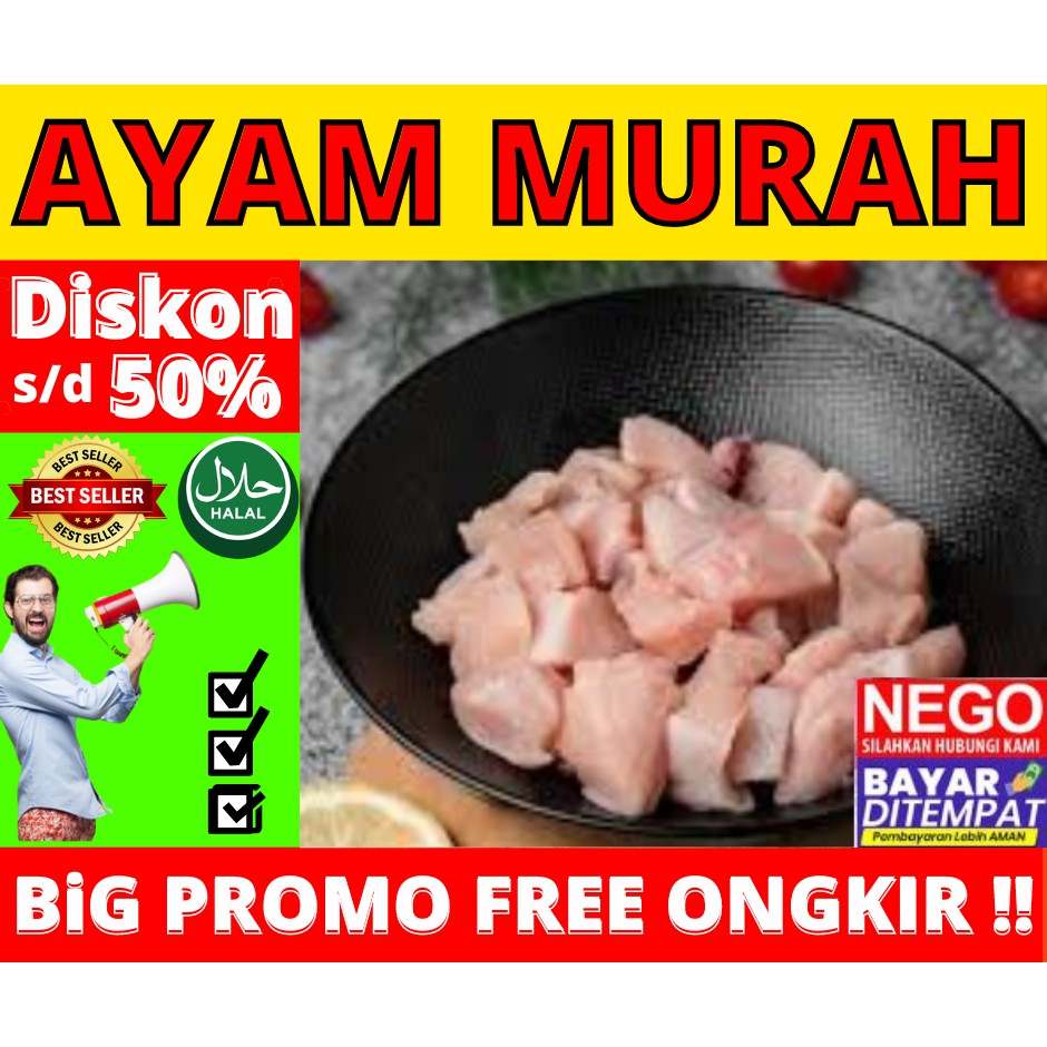 

Paha Ayam Fillet Dadu, Bonless Paha Potong Dadu, Ayam Potong Segar Fresh Frozen Daging Beku Depok