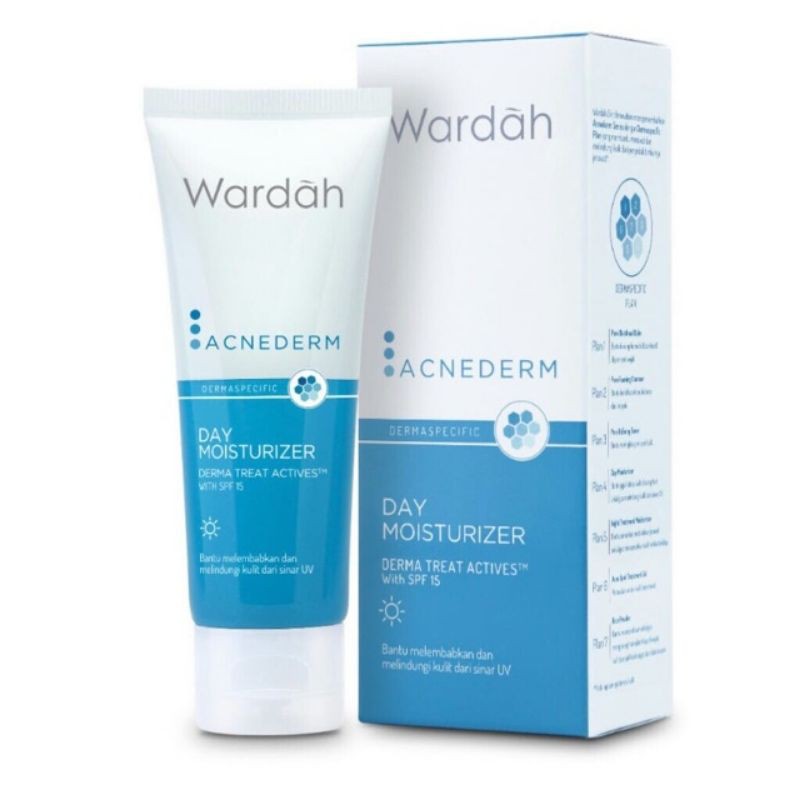 WARDAH Acnederm Day Moisturizer 40ml (Krim Pagi/Siang Berjerawat)