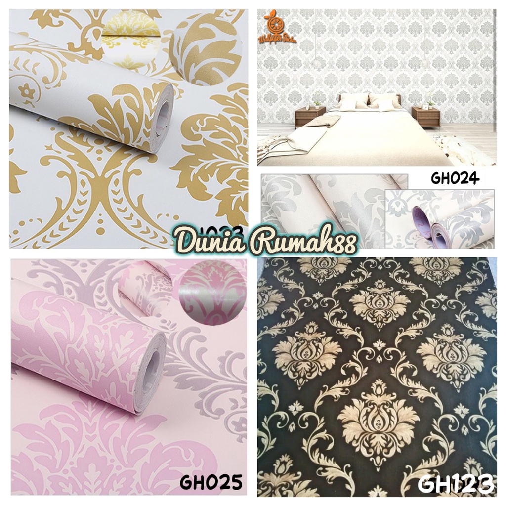 Wallpaper Dinding GH Ukuran 45cm x 8m Motif Batik Best Seller