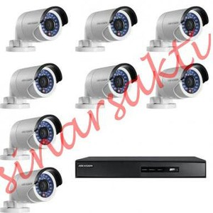 Paket Cctv Hikvision 8 Camera 2MP 1080lp( Komplit tinggal pasang bro )original garansi 2 tahun