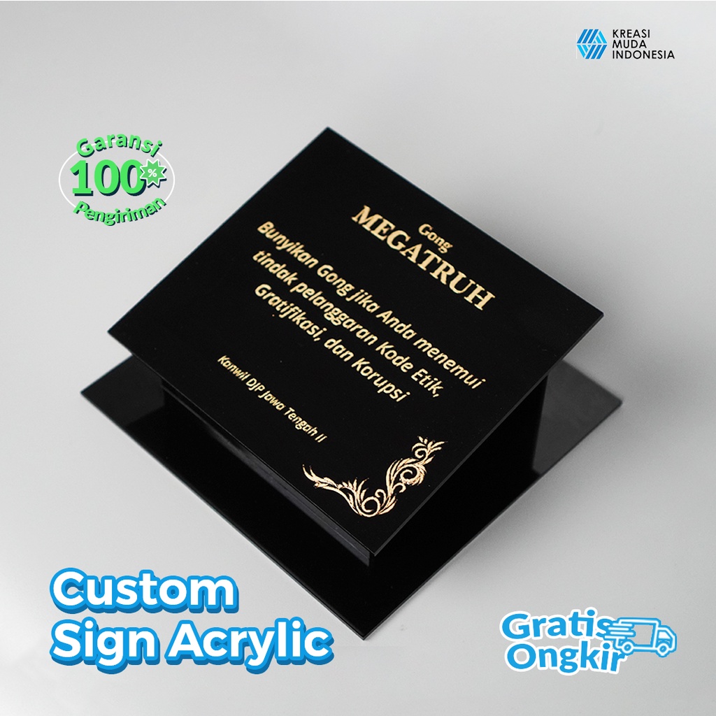 

Akrilik Papan Sign Plakat Laser Grafir/UV Printing Custom