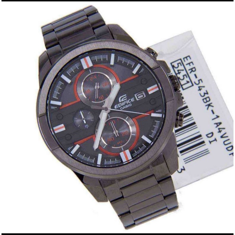 Jam Tangan Pria Merk Casio Edifice Type Efr-543BK Original Bm Free Box Set