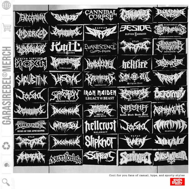 EMBLEM METAL ( HRGA1 PCS/LEMBAR) EMBLEM MUSIK EMBLEM BAND METAL EMBLEM PUNK PACTH SABLON PACTH BORDI