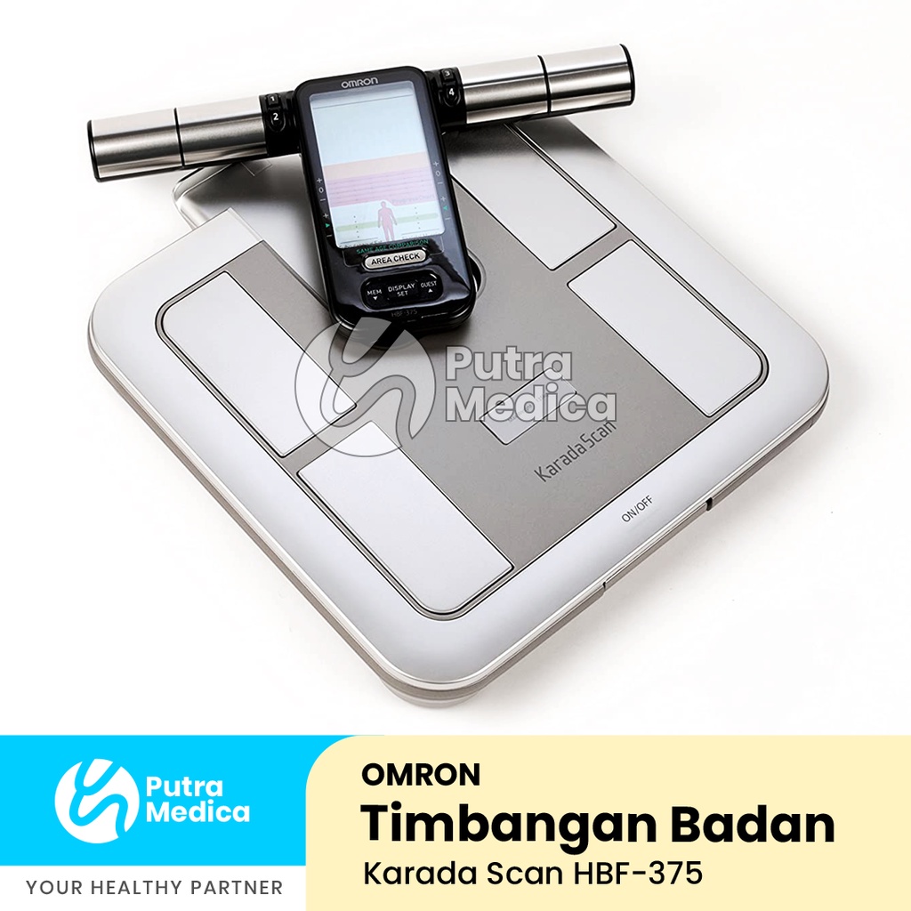 Omron Timbangan Badan Digital Lemak Karada Scan HBF-375 / Body Fat Composition Monitor Scale / Alat Ukur Berat Badan Elektrik Profesional