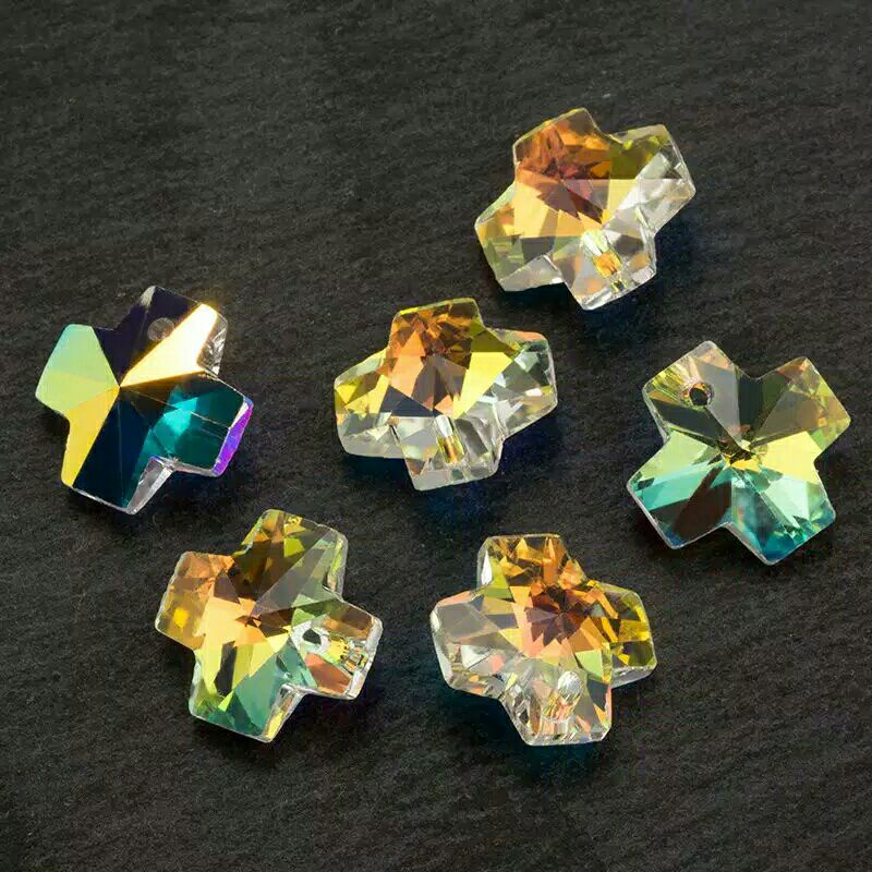 Liontin Kristal Swarovski Tambah / AB Crystal Manik Manik Murah