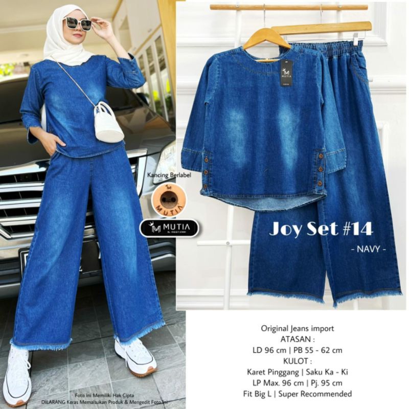 JOY SET/SETELAN ORIGINAL MUTIA [Joy Set #14#25#44#46#47#48] • Setelan Jeans Import