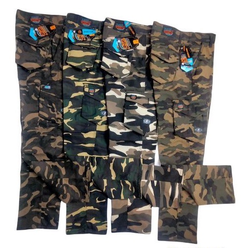 celana panjang cargo loreng loreng