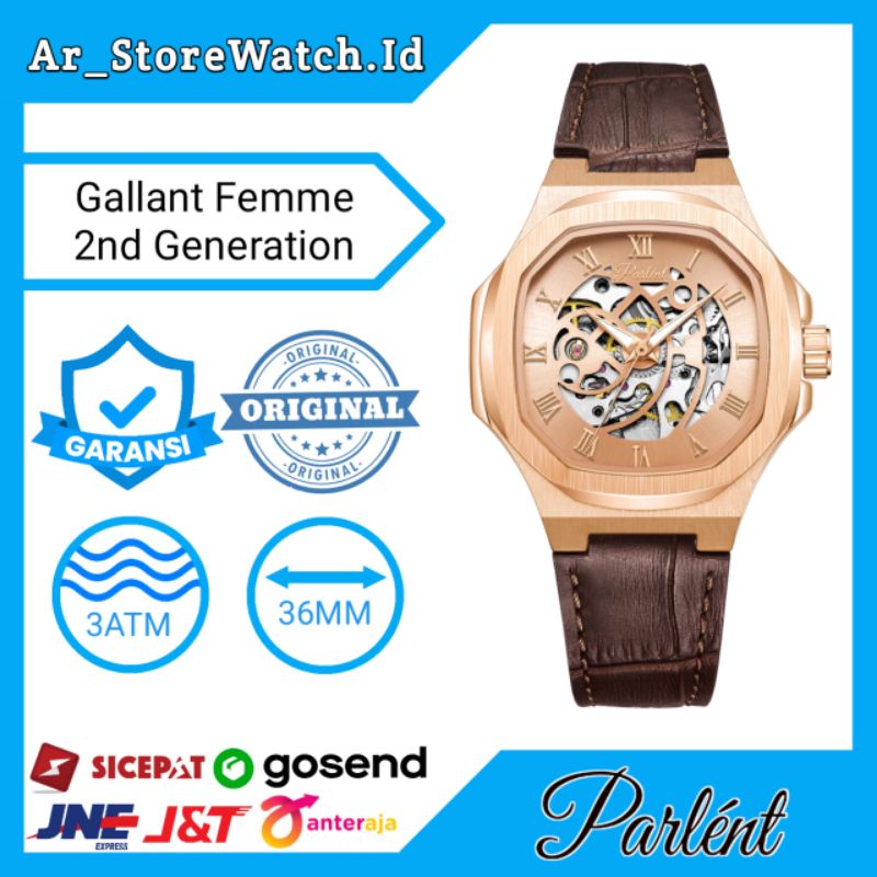 Jam Tangan Automatic Parlent Wanita New Gallant Femme 2nd Generation Leather