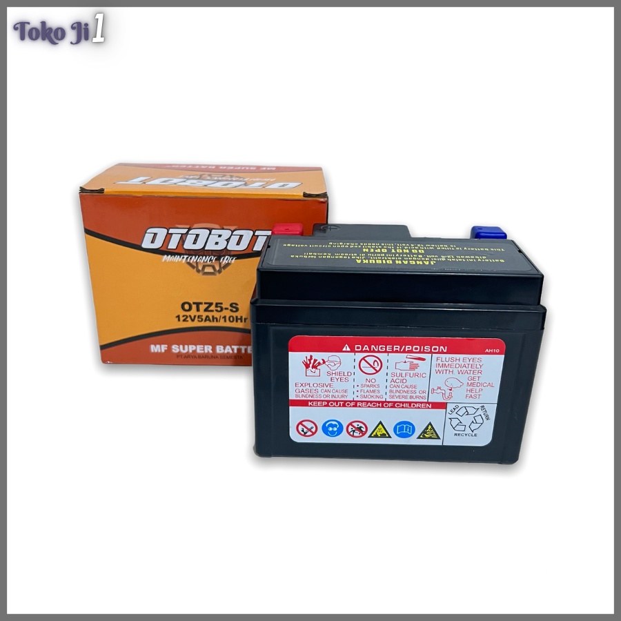 OTOBOD Aki Kering Motor Beat Karbu Vario 110 Beat FI Scoopy Vixion Mio j Mio M3 OTZ5S 12V 5ah