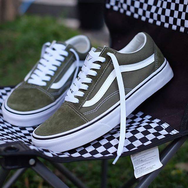 vans old skool olive