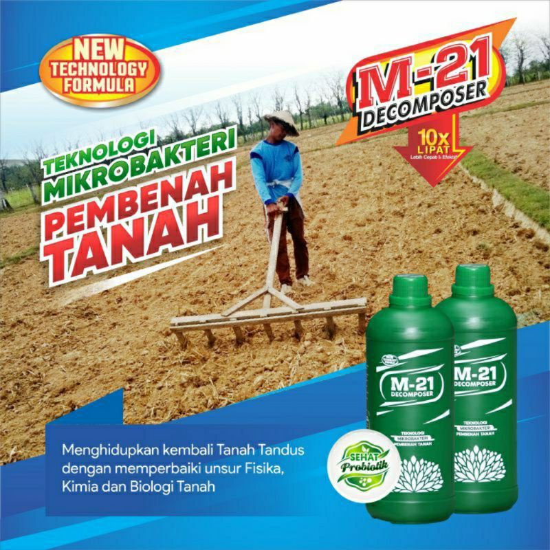 M-21 Decomposer 1 liter Bakteri Pembenah Tanah M21 Dekomposer