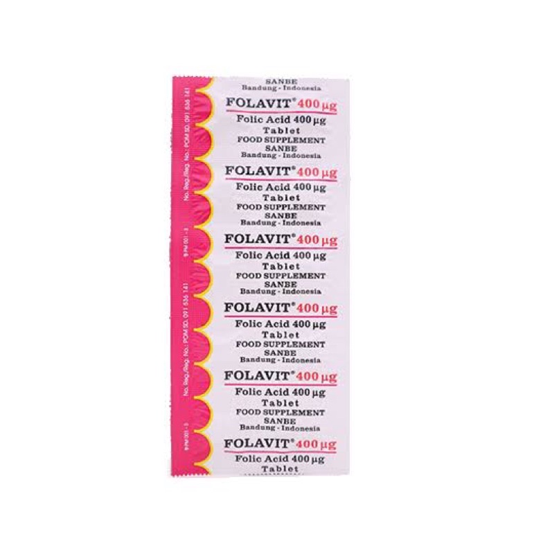 FOLAVIT - FOLAVIT 400mcg - VITAMIN PERENCANAAN KEHAMILAN - SUPLEMEN PROMIL