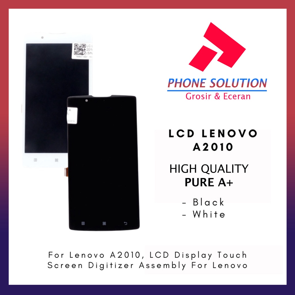 LCD Lenovo A2010 Fullset Touchscreen // Supplier LCD Lenovo - Garansi 1 Bulan