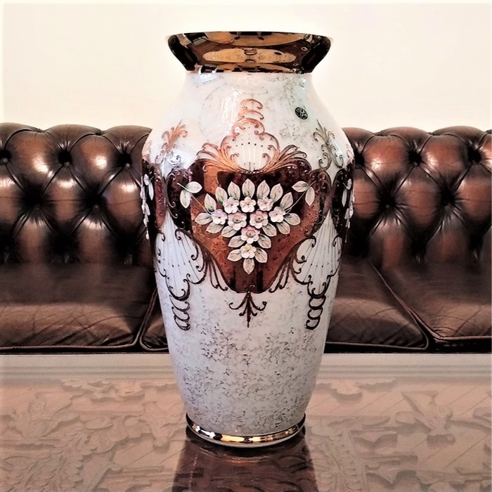 Kristal Bohemia Boro - White Vase T40 | 009