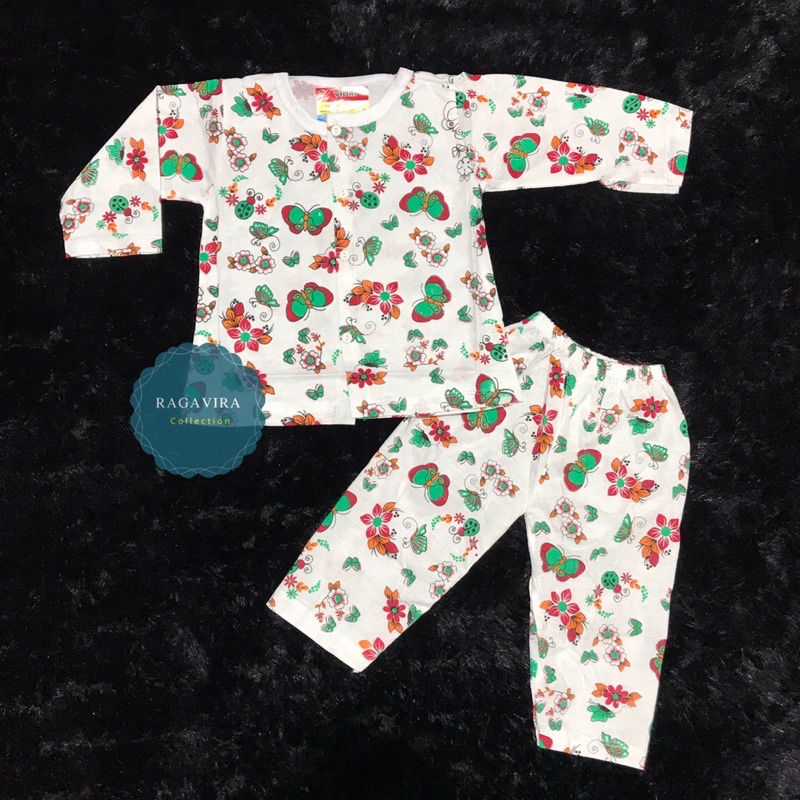 baju anak perempuan lucu murah Setelan full print 3-18bulan