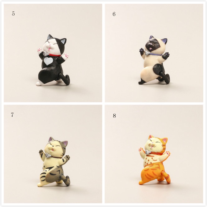 (Cod Tangding) Mainan Boneka Tangan Kucing Kartun 9 Warna Ukuran 5cm