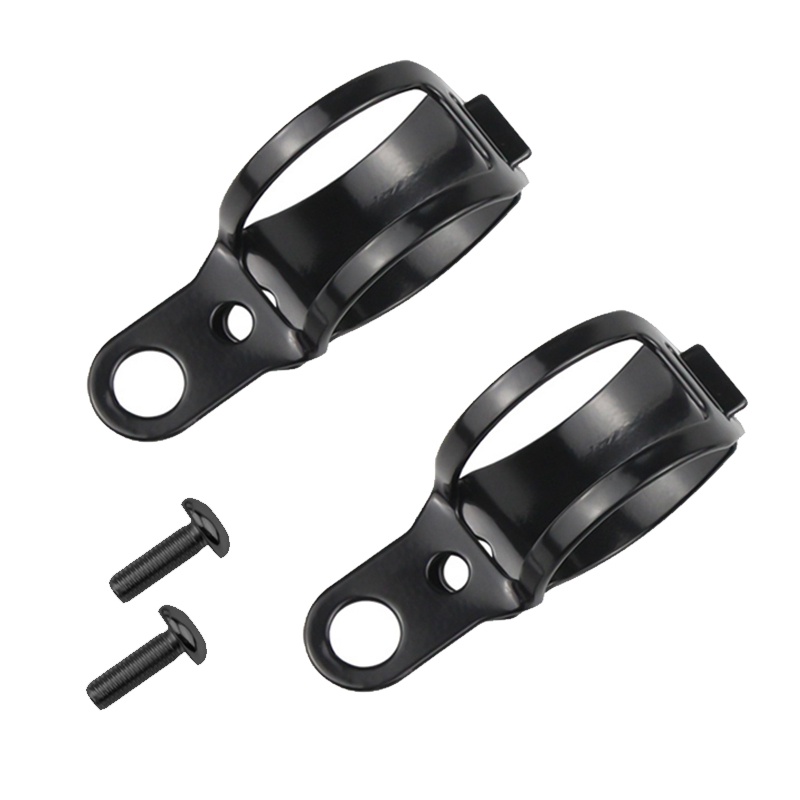 2pcs Dudukan Lampu Sorot Bracket Dudukan Lampu Sein Untuk Motor (Hitam/Perak)