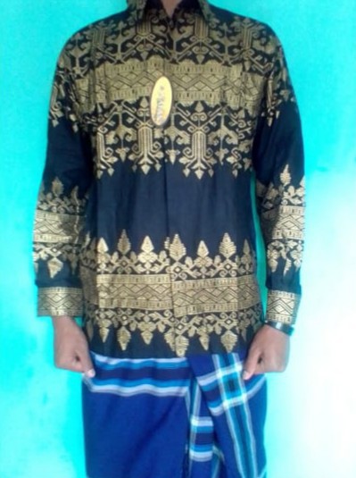Batik Kondangan Baju Kondangan Pria Kemeja Batik Cowok Motif Etnik Emas
