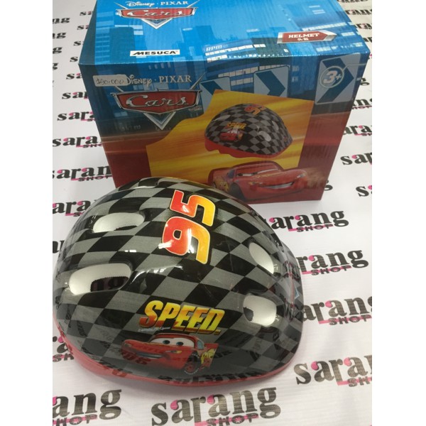 Helm Untuk anak Untuk Naik Sepada/Sepatu Roda Motif Cars merah