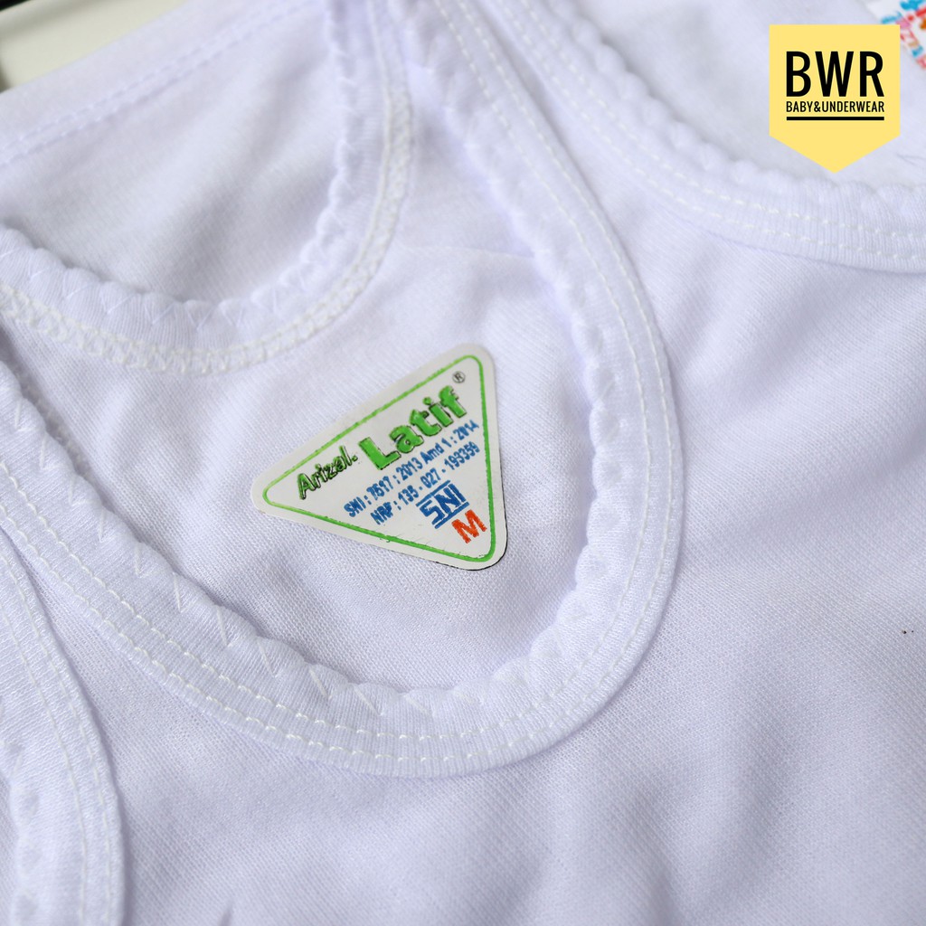 Singlet LATIF Putih JUMBO [ II A1 - H1 ] Kaos Dalam Singlet Anak Latif Putih Big Size - Bwr