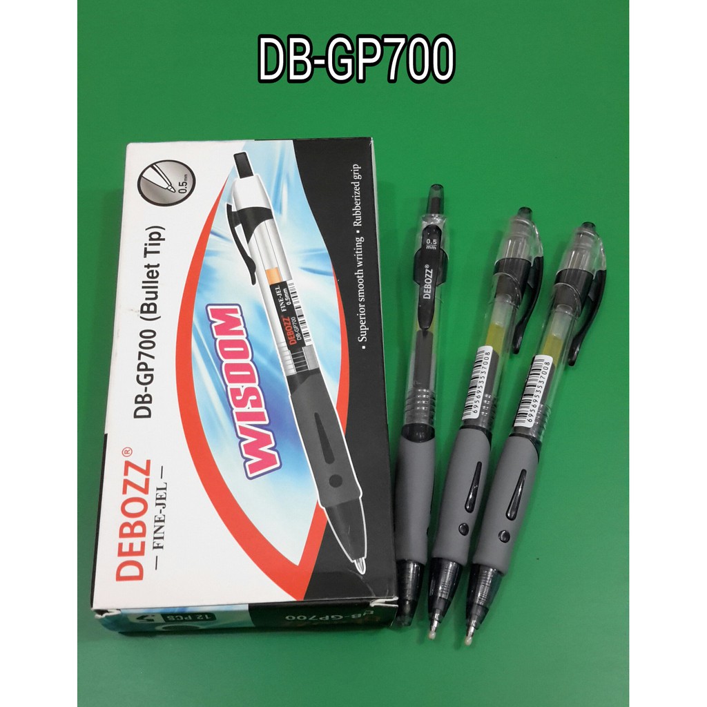 Selusin Pulpen / Gel Pen Debozz Bullet Tip DB-GP700