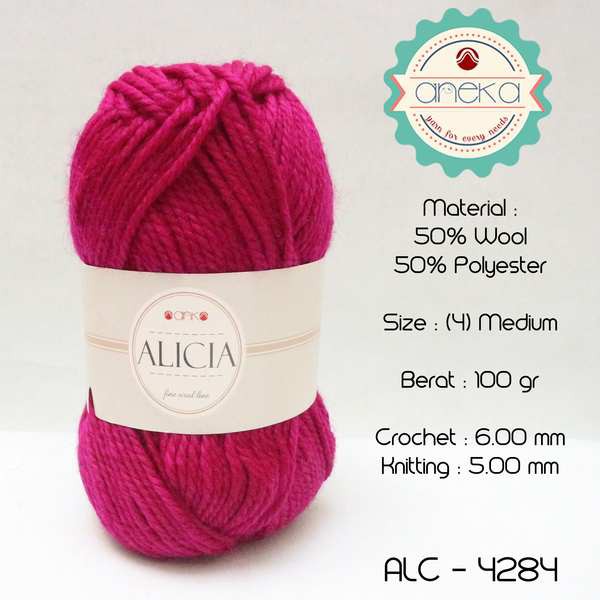 Benang Rajut Wool Alicia Yarn - 4284