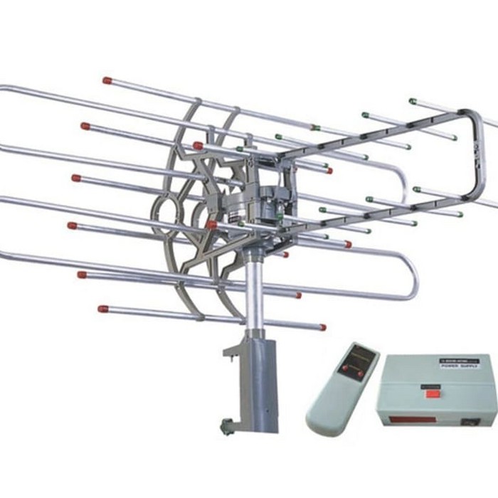 ANTENA TV DIGITAL DENGAN REMOTE &amp; BOOSTER PF 850 FREE KABEL 10 meter