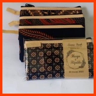 Souvenir pernikahan dompet batik / pouch dompet ibu 19x11 cm FREE Kemas dan Kartu Ucapan