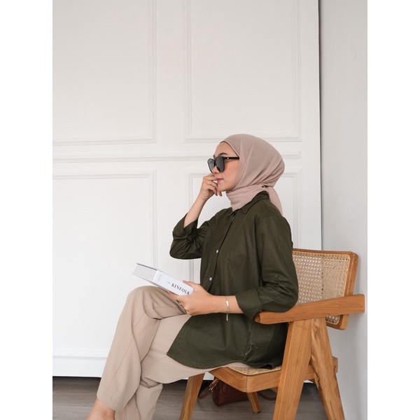 Floral.id Kemeja Rami-Army