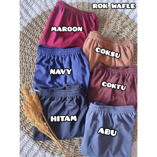 [Fashion Muslim] ROK WAFFLE MAYUNG | karet | wafel