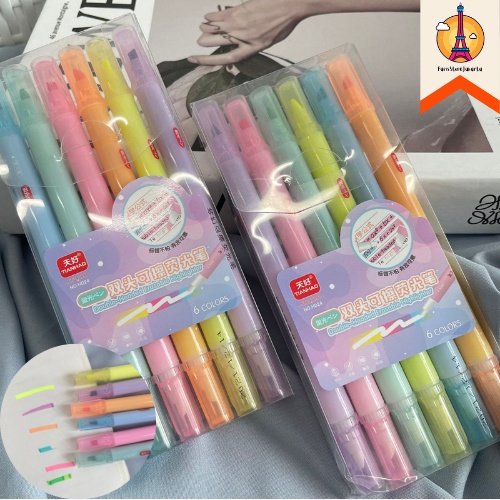 

Stabilo 2 Sisi 1 Set Isi 6 pcs Bisa Dihapus Warna Pastel Murah Bagus Imut Highlighter 2 Sides 1 Set of 6 pcs Erasable Fancy Best Gift Present For Birthday Event Souvenir Alat Tulis Kantor Sekolah Ready Grosir Kado Ulang Tahun READY COD