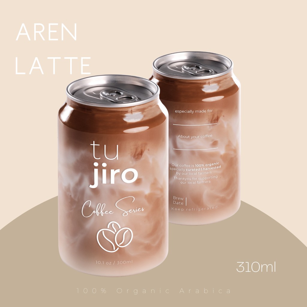 

Tujiro - Aren Latte 310ml, Kopi Susu Arabika Gula Aren Organik